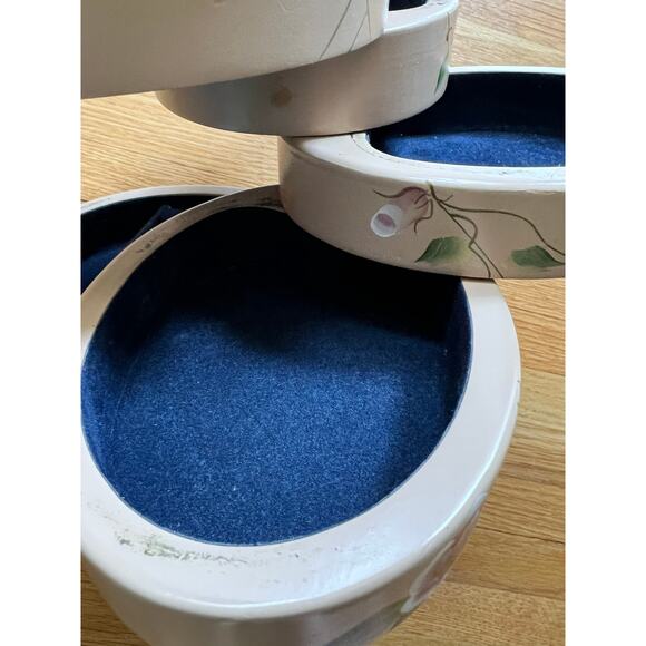 Vintage Wooden Sliding Tray Jewelry Organizer - Picture 10 of 13